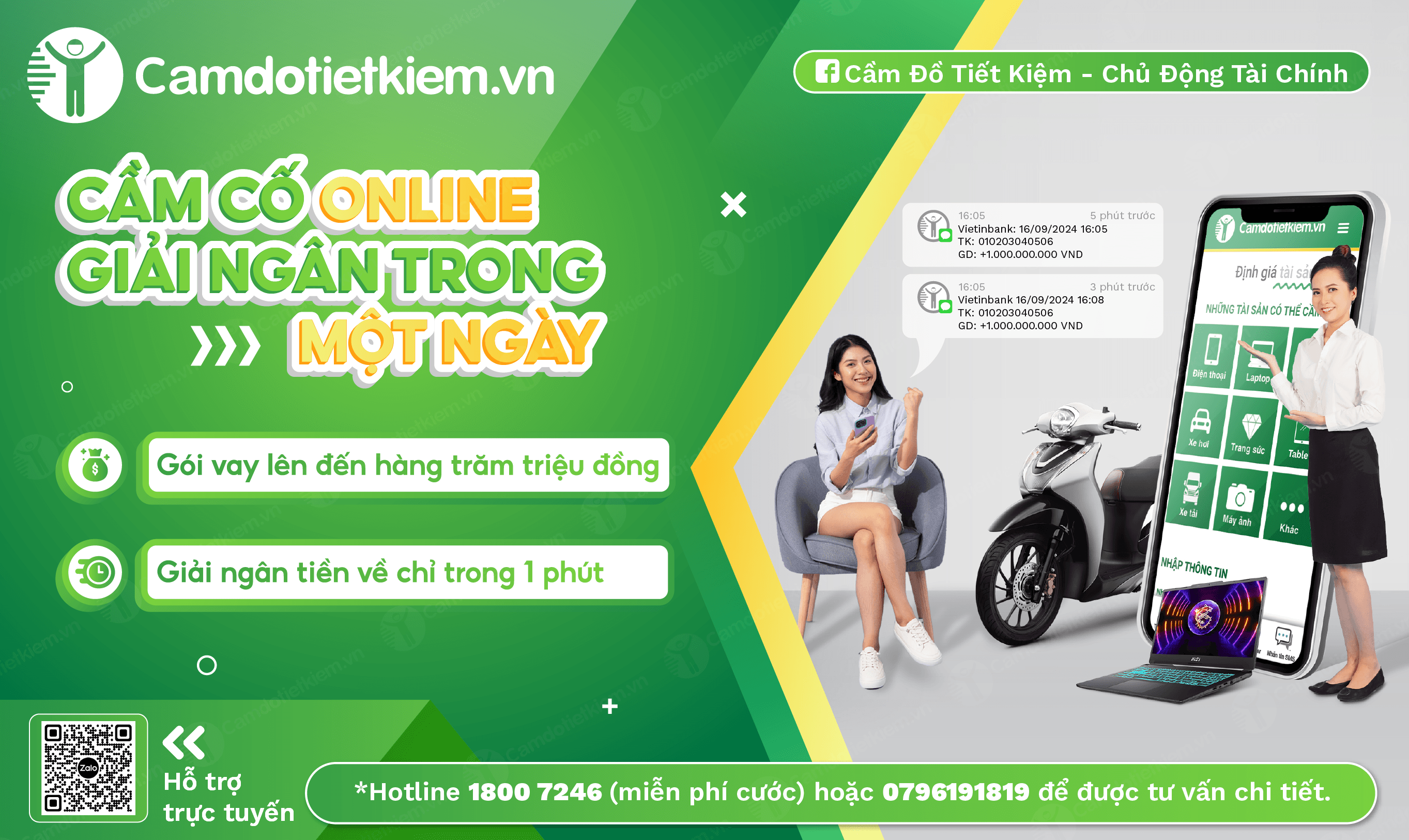Cầm laptop