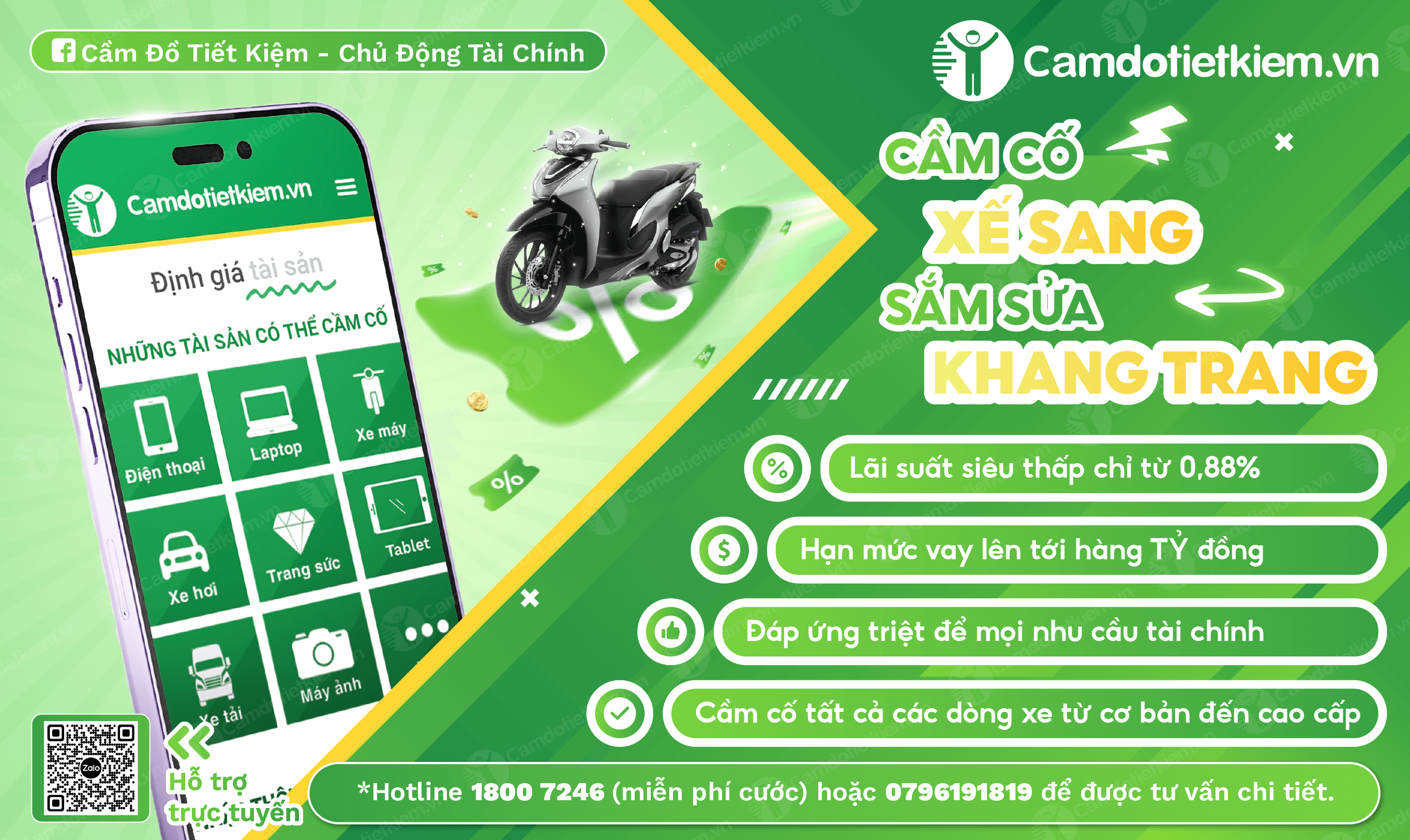 Cầm Xe Máy Trả Góp